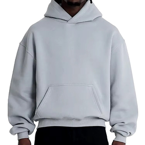 เสื้อฮู้ดผ้าคอตตอนผสมแบบสวมหัวสำหรับผู้ชายเสื้อฮู้ดแบบธรรมดาทำจากผ้าฝ้าย100% - Product Image 4