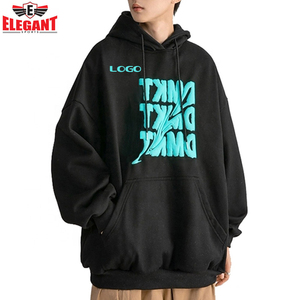 Sudadera con capucha extragrande de hombros caídos y estampado puff para hombre, ropa deportiva, sudaderas con capucha con estampado puff, logotipo personalizado - Product Image 3