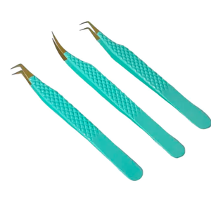 Pinzas Profesionales para Injerto de Pestañas con Punta Inclinada, Logotipo Personalizado, Acero Inoxidable Reutilizable, Diseño de Aplicador de Belleza - Product Image 3