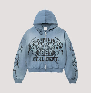 Personnalisé 100% Coton DTG Imprimé Graphique Poids Lourd Déshabillé Lavé Sweat À Capuche Coudre Vintage Streetwear Solide Surdimensionné - Product Image 1