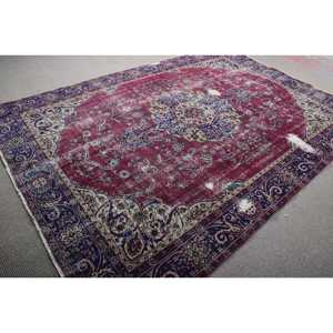 Alfombra Vintage, Alfombra Turca de 7,1x10,1 pies, Alfombra Roja de Lana del Suroeste - Product Image 2