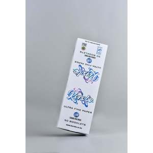 Korobo White <b>Hemp</b> Rolling <b>Paper</b> Regular Box 100-<b>Paper</b> Pack Rectangular Simple Style Slim Cigarettes Custom Logo Printing Manual - Product Image 2