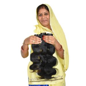 Extensiones de cabello humano indio, extensiones de cabello humano alineadas con cutícula de 8-32 pulgadas, sin químicos, al por mayor, 100% - Product Image 6