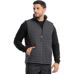 Men's Lightweight Cropped Sleeveless Heated Puffer Vest Water-Resistant High Collar Zip for Winter - Product Image 1