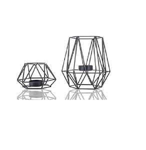 Circular Black Finished Candle Holders Tealight Holder Metal <b>Crystal</b> Votive Candle <b>Stand</b> Tea Light Candlestick Latest Arrival - Product Image 2