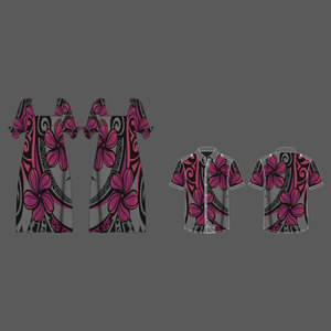 Vestido Mumu Personalizado con Diseño Tribal Polinesio, Largo Midi, Venta Directa de Fábrica - Product Image 1