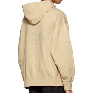 Venta al por mayor de peso pesado 100% algodón de los hombres de gran tamaño sudaderas con capucha de hombro caído con logotipo personalizado para el invierno - Product Image 4