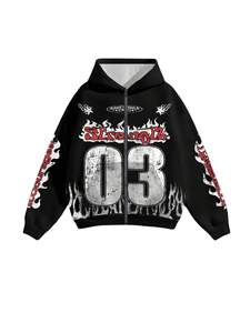 Sudadera con capucha extragrande de estilo streetwear para hombre, de tejido grueso, estilo casual para uso diario en la ciudad. - Product Image 6