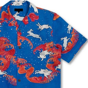 เสื้อเชิ้ตฮาวายทางการระบายอากาศมีกระดุมลำลองสำหรับผู้ชายเสื้อพิมพ์ลายดิจิทัลงาน OEM - Product Image 2