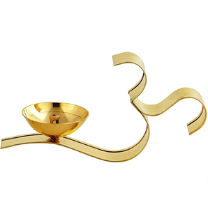 Chirag doré Ahkand Jyoti Diya avec poignée en laiton Dernières religieuses Jyoti Diya pour pooja au tarif de gros et direct de l'usine - Product Image 3