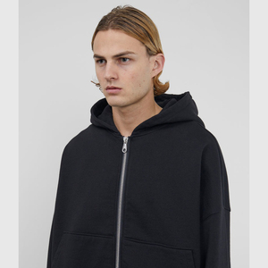 Vente en gros de sweats à capuche surdimensionnés pour hommes personnalisés avec logo brodé, 100% coton, poids lourd 500 g/m², sweats à capuche unisexes vierges pour hommes pas chers - Product Image 6