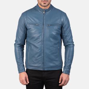 Veste en cuir PU pour homme, style business et motard, automne-hiver, épaisse, en toile, avec doublure polaire, veste décontractée pour homme - Product Image 1