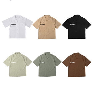 Summer Wear B2B Ready Fashionable Stylish Cotton <b>Cuban</b> <b>Shirts</b> Custom Logo 100% Cotton Made <b>Cuban</b> Collar <b>Shirts</b> <b>Men's</b> - Product Image 5