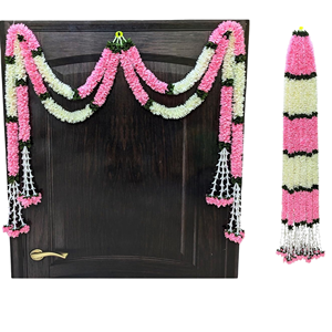 Guirlande de jasmin décoration florale Holi Diwali mariage bébé douche toile de fond fleur artificielle Toran tenture murale porte entrée - Product Image 1