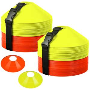 Cônes d'agilité numérotés en PVC souple et en HDPE de qualité personnalisés, marqueurs de vitesse pour l'entraînement au football, flexibles - Product Image 1