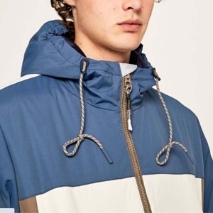 Veste coupe-vent à capuche avec fermeture éclair, patchwork, blocs de couleur, logo personnalisé, imperméable, respirante, vêtements pour hommes, vente chaude - Product Image 4