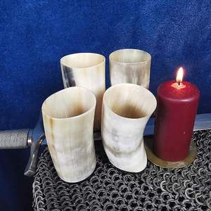 100% corne de taille personnalisée naturelle verre à boire corne de tir noir et blanc avec technique polie pour articles de fête prix bas - Product Image 2