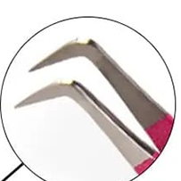Pince à épiler professionnelle en acier inoxydable à pointe aiguisée à 90 degrés pour extensions de cils, avec logo personnalisé et pointe Nano Grip de haute qualité - Product Image 5
