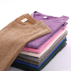 High Quality Acid Wash <b>T</b> <b>Shirts</b> Custom <b>Heavyweight</b> Vintage <b>T</b> <b>Shirt</b> Plus Size Unisex Oversize Washed <b>T</b>-<b>shirt</b> for <b>men</b> - Product Image 1