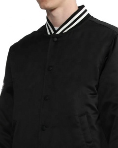 Veste universitaire en satin pour homme Streetwear rétro élégant bombardier Baseball Letterman vêtements d'extérieur décontractés à la mode veste de sport pour homme - Product Image 2