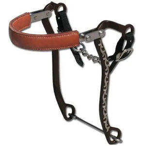 Hackamore mécanique en acier inoxydable pour cheval, embouchure lisse, motif floral, finition polie, qualité supérieure pour tous les chevaux - Product Image 2