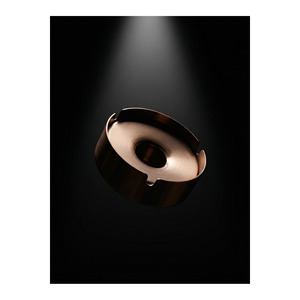 Cenicero de Acero Inoxidable con Base de Cobre PVD y Tapa con Recubrimiento Scotch, 10 cm de Alto, 3 cm - Product Image 2