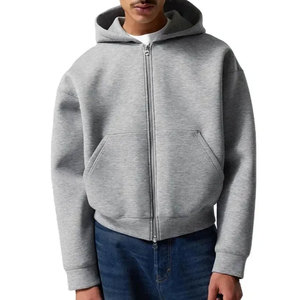 Pull à capuche à logo personnalisé pour hommes 100% coton à manches longues doublé polaire brodé style Streetwear confortable pour l'hiver - Product Image 6
