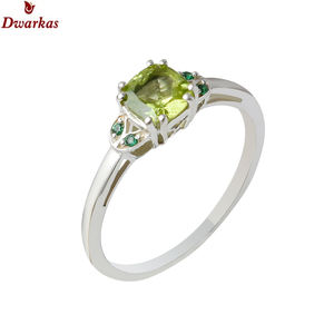 แหวนแต่งงานแหวนหมั้นของผู้หญิงทำจากเงิน925คุณภาพสูงอัญมณีเพอริดอทอัญมณีคุณภาพดีสไตล์คลาสสิกสำหรับปาร์ตี้ - Product Image 1