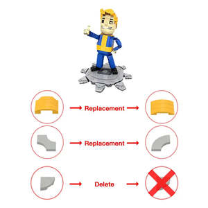 ตัวต่อ Vault Boy แบบการ์ตูน ของเล่นพลาสติกเสริมสร้างพัฒนาการ - Product Image 5