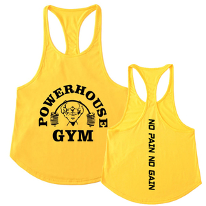 Vente en gros Débardeur pour hommes Logo personnalisé Polyester Workout Gym Y Retour Débardeur pour hommes Stringer - Product Image 5