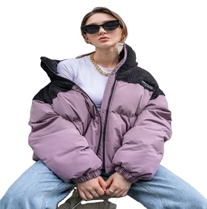 Veste matelassée en molleton matelassé à bulles chaudes imperméable d'extérieur d'hiver de style de rue pour hommes veste en laine de coton multicolore - Product Image 3