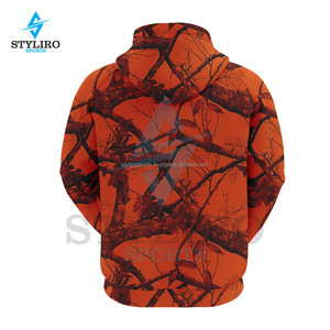 เสื้อฮู้ดดี้ผู้ชายสำหรับกิจกรรมกลางแจ้ง สีส้ม พิมพ์ลายดิจิตอลลายต้นไม้ สำหรับฤดูหนาว ระบายอากาศได้ดี รุ่นใหม่ - Product Image 2