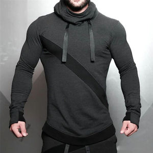 Sweats à capuche pour hommes athlétiques modernes, matière légère, tenue de sport, couvre-visage intégral, sweats à capuche de sport pour hommes - Product Image 4