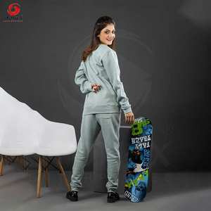 Sudadera informal con logotipo personalizado para hombre y mujer, conjunto de sudaderas con capucha de lana de algodón, chándal ecológico para correr de invierno - Product Image 5