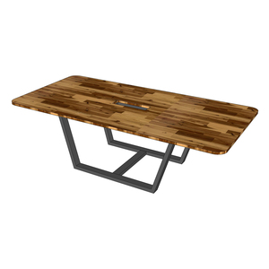 BH68030 Industrial Style Acacia Wood Meeting <b>Table</b> 240x120cm with Iron Legs for Conference Rooms and <b>Offices</b> - Product Image 3