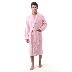 OYA HOME Unisex Spa Robe Long Terry <b>Shawl</b> Collar Bathrobe Thermal for Women and <b>Men</b> in Turkey - Product Image 1