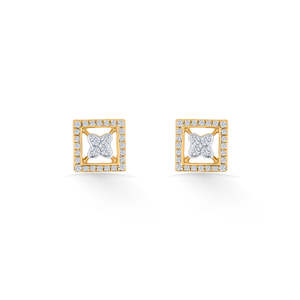 รอยัล เอนเคลฟ ต่างหูเพชรทองคำขาวสำหรับผู้หญิง - Product Image 3