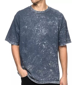 Ropa para hombre, camiseta de gran tamaño, camiseta de lavado ácido en blanco de algodón pesado, camiseta Vintage gráfica personalizada, camiseta de lavado ácido - Product Image 1