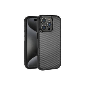 Étui en silicone ASMA Venus à texture fibre de carbone pour Apple iPhone 16 Pro, avec cadre d'appareil photo brillant et protection anti-traces de doigts - Product Image 1