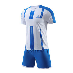 Tenue de football de haute qualité pour équipe, uniforme de football surdimensionné et durable 100% polyester à manches courtes, unisexe, taille élastique - Product Image 1
