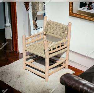 เก้าอี้รับประทานอาหารทำจากไม้ธรรมชาติหรูหราเฟอร์นิเจอร์ห้องนั่งเล่นเก้าอี้โรงแรม - Product Image 1