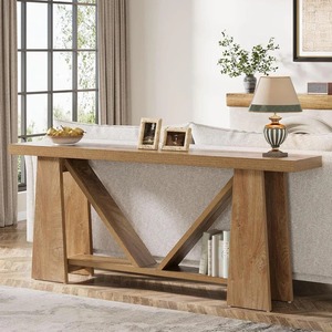 Table console en bois style farmhouse à 2 niveaux - Product Image 6