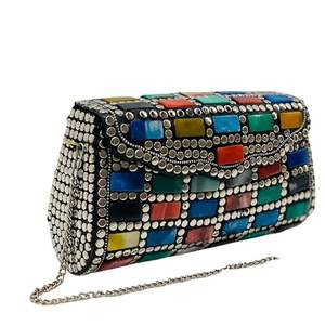 Bolso de mano multifunción de lona con mosaico elegante, hermoso diseño de azulejos, moderno y de moda para viajes, diseño intrincado y colorido para mujer - Product Image 4