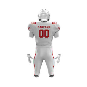 Maillot de football américain respirant grande taille à manches courtes, design personnalisé 2026, couleur unie de haute qualité - Product Image 3