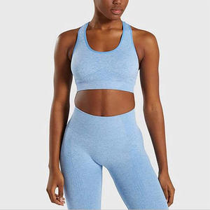 Ensemble de Yoga pour femmes en tissu Polyester Spandex, équipement de gymnastique, Fitness, vêtements actifs, à vendre - Product Image 3