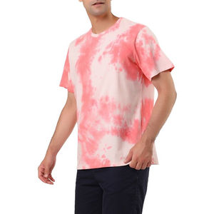 <b>High</b> Quality Custom Logo Tie Dye Short Sleeve T <b>Shirt</b> for <b>Men</b> Street Style Neck Printed Stand <b>Collar</b> Double Breasted Closure - Product Image 3