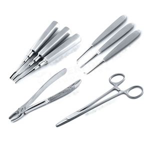 ชุดเครื่องมือทันตกรรมสัตวแพทย์สำหรับแมว ทำจากสแตนเลสเยอรมันคุณภาพสูง ประกอบด้วยคีมถอนฟัน คีมยกฟัน และเครื่องมือจัดฟันแบบใช้มือ - Product Image 1