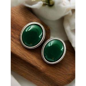 Pendientes de Plata Oxidada con Piedras de Imitación, Estilo Simple, para Uso Casual y Fiestas, Hechos a Mano, Producto al por Mayor - Product Image 5