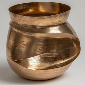 Vase en métal argenté en aluminium poli avec forme contemporaine lisse conçu pour les maisons modernes et les affichages intérieurs élégants - Product Image 3