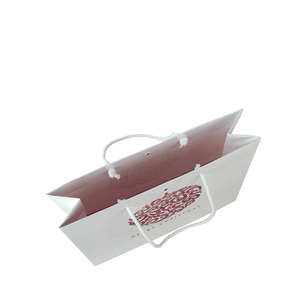 Túi Giấy Giáng Sinh Vui Vẻ Chất Lượng Cao Sản Xuất Tại Ý 32*10*27 Túi Mua Sắm Màu Trắng Cho Quần Áo Cửa Hàng Bán Lẻ Bao Bì Quà Tặng - Product Image 3